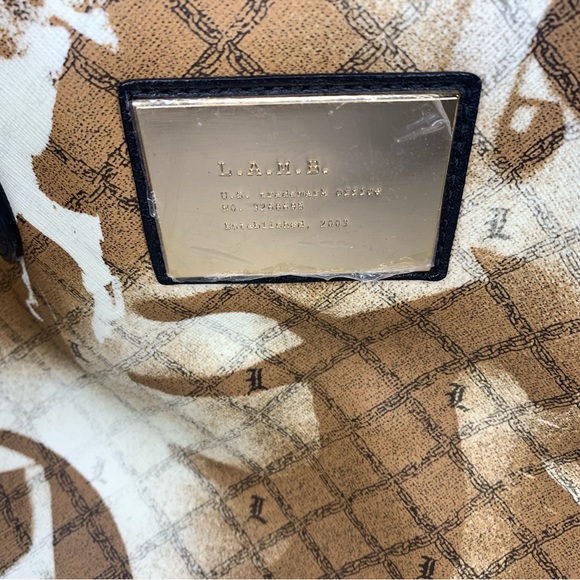 LAMB Gwen Stefani Vintage Icon Stencil Pattern Percy Satchel Handbag - Picture 2 of 11